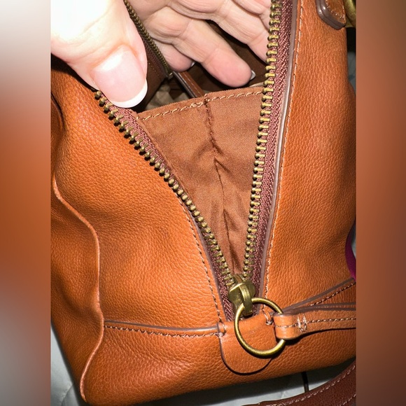 Fossil Colorful Striped Leather Satchel - Picture 13 of 16